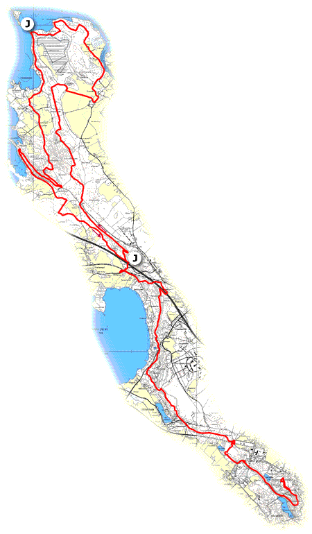 Tarkempi reittikartta