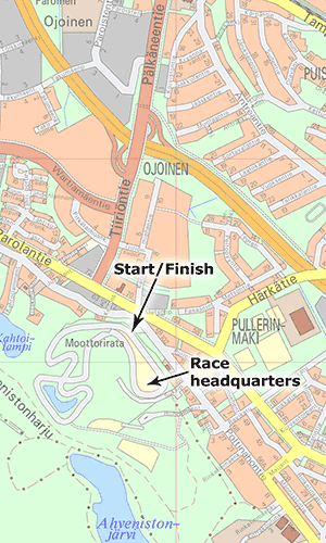 Race headquarters map