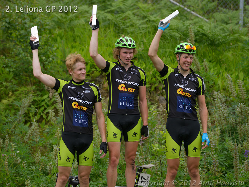 _DSC0522.jpg - M-Elite, 69 km: 1. Sami Tiainen, TWL, 2. Samuel Pökälä, TWL ja 3. Jussi Rossi, TWL